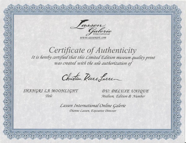 "Shangri-La" Deluxe Unique Mixed Media Diptych with 6 small diamonds by Christian Riese Lassen