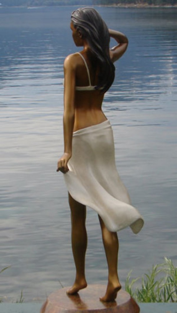 "By The Sea" Bronze Sculpture by Ramon Parmenter