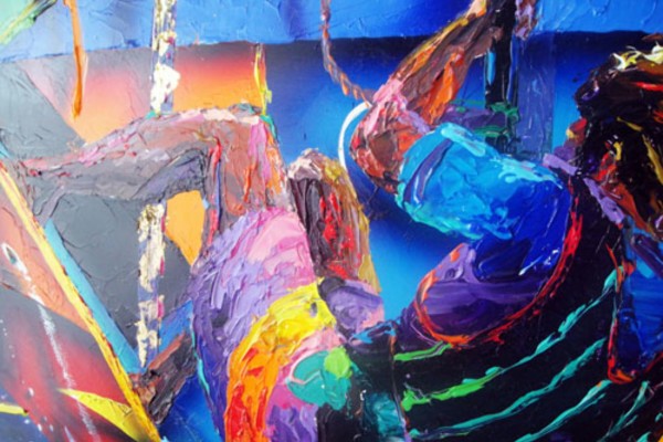 Windsurfer" original oil on canvas by Christian Riese Lassen