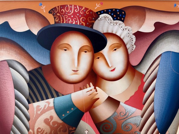 "Blessed" Original Mixed Media on Canvas by Anton Arkhipov