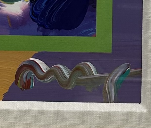 "Blushing Beauty on Blends" 2006 Unique Mixed Media Acrylic on Paper by Peter Max