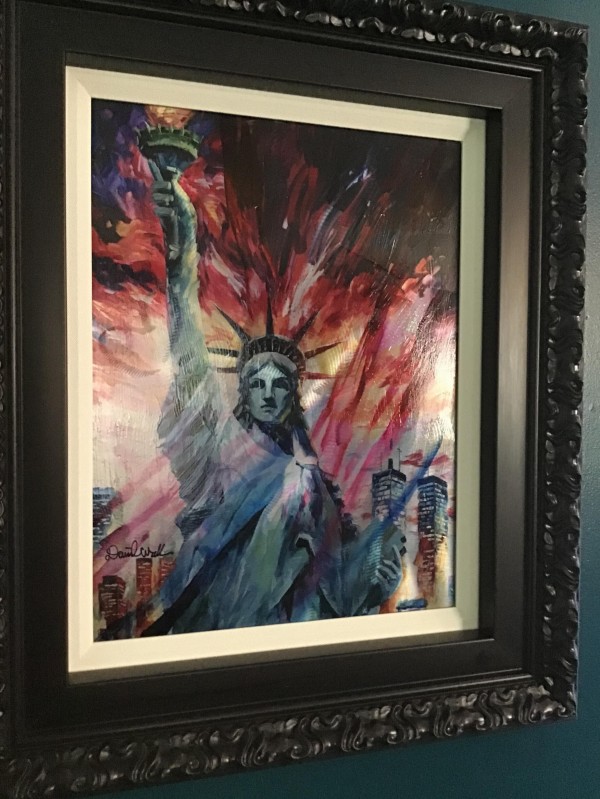 “The Light Is Always On” Unique Acrylic on Metal by Daniel Wall