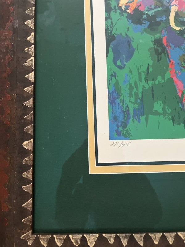 "Elephant Triptych" Framed serigraph by LeRoy Neiman