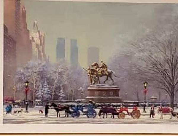 Central Park South 2006 Seriolithograph in Color on Paper by Alexander Chen