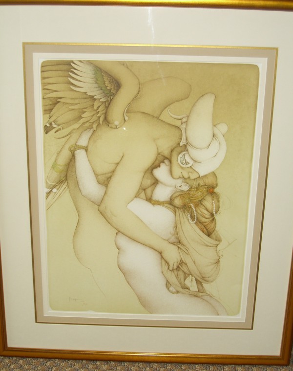"Savitri" Hand Pulled Stone Lithograph by Michael Parkes
