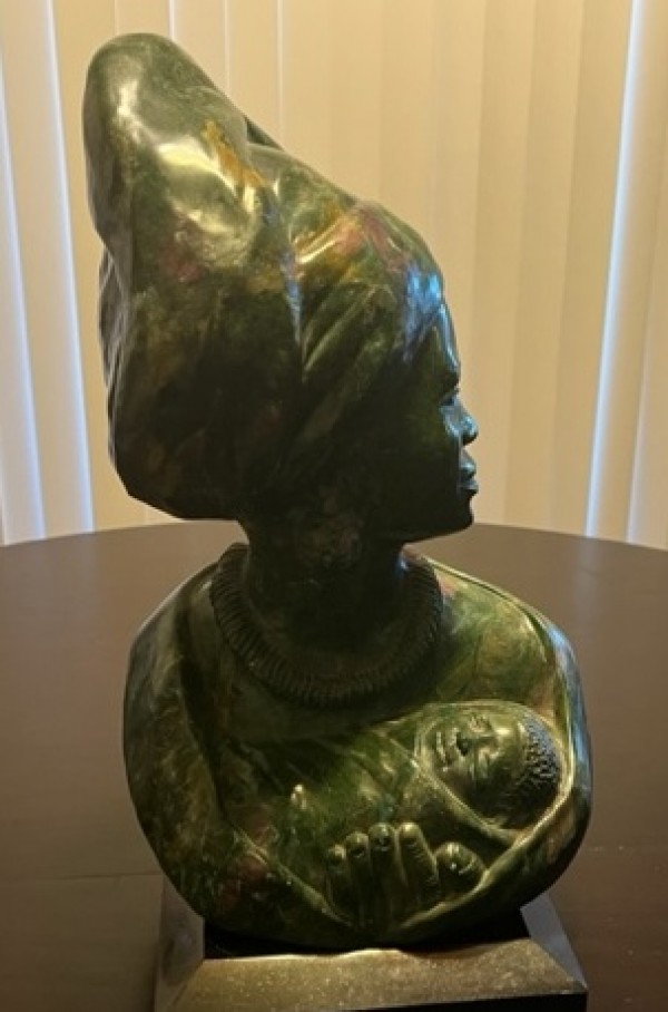 "Women of Color" Handl Blown, Hand Painted Glass by Dudley Vaccianna,