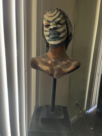 Warrior Hand-Painted Clay Sculpture by Woodrow Nash