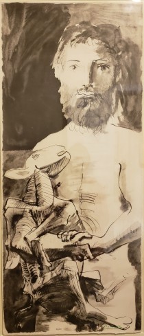 "Etude pour l'Homme au Mouton" (Study for Man with Goat) Lithograph by Pablo Picasso Lithograph by Pablo Picasso