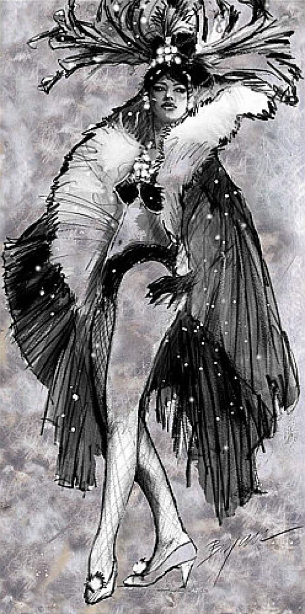 "Showgirl 1" Laminated Giclee by Michael Bryan