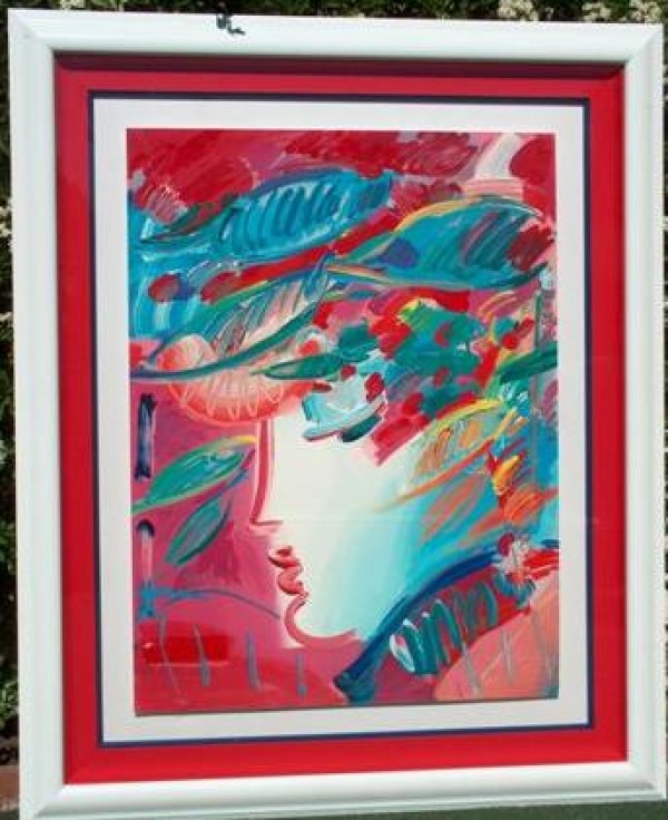 "Beauty" Framed Serigraph/Arches Paper by Peter Max