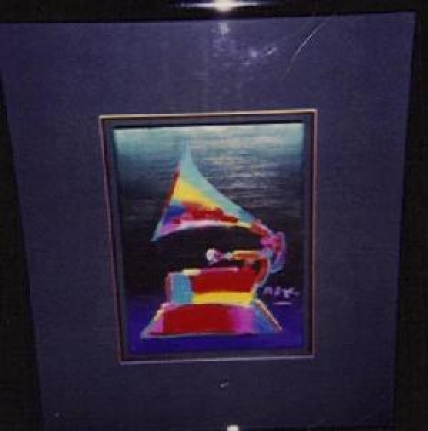 "Grammy '89" original framed acrylic on canvas by Peter Max