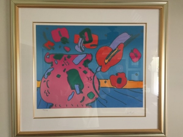 "Marilyn's Flowers I" Serigraph on Paper by Peter Max