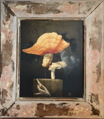 "Untitled I" Original Egg & Oil Tempural on Canvas by Janda Zdenek