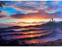 "West Maui Sunset" Original Oil on Canvas by Christian Riese Lassen