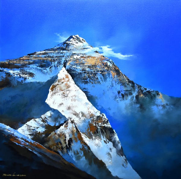 "The Peace Holy Mountain" Original Oil on Canvas by Thomas Leung