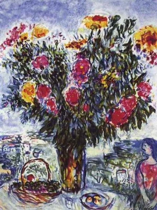 "Le Grand Bouquet" Estate-Signed Lithograph by Marc Chagall