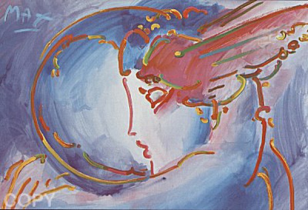 "I Love The World" Serigraph on paper by Peter Max