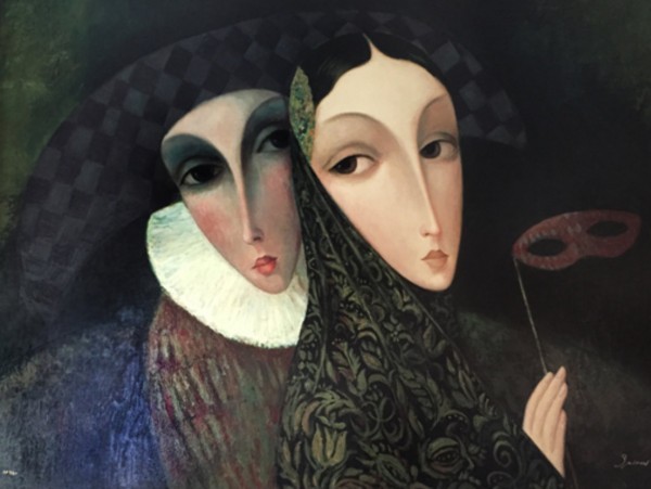 "Masquerade" Serigraph on Canvas by Sergey Smirnov