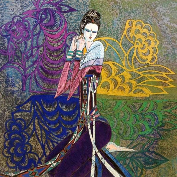 "The Bride" Serigraph by Ting Shao Kuang