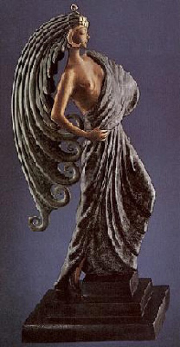 "Beauty and the Beast" Bronze Sculpture by Erte