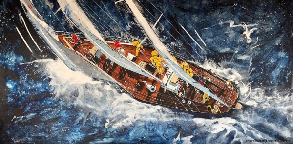 "High Seas" Original Mixed Media Painting on Aluminum by Michael Bryan