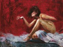 "Mistral" Hand-Embellished Mixed Media on Canvas by Henry Asencio