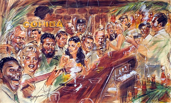 "Cohiba Bar" Giclee/Paper or Canvas by Michael Bryan