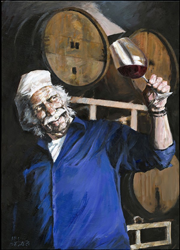 "A Great Pinot" Giclee/Canvas by Aldo Luongo