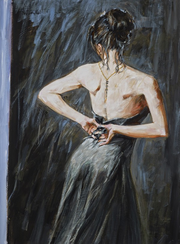 "Little Black Dress" Giclee on Canvas by Aldo Luongo