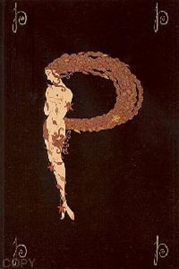 "The Letter P" from the Alphabet Suite, a Serigraph/Lithograph by Erte